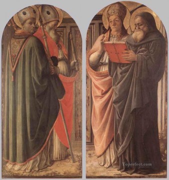 Fra Filippo Lippi Painting - The Doctors Of The Church Renaissance Filippo Lippi
